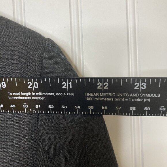 Vintage Town Craft Mens 44R Wool Blend Plaid 2-Button Gray Blazer Suit Jacket - Picture 13 of 16